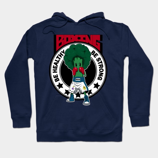 Boxer broccoli - Brocco Lee the champion of healthy food Hoodie by Amgrize